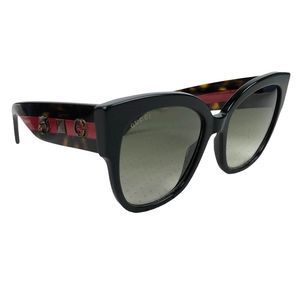 GUCCI | Black Havana Brown Sunglasses Cat Eye Oversized